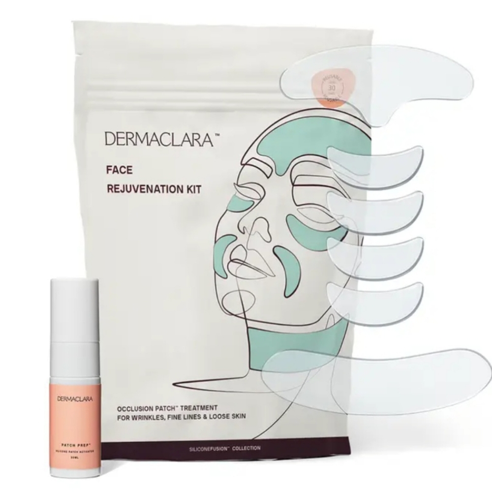 Dermaclara Face Rejuvenation Patch Kit New Neck Forehead Mouth Eyes Derma Clara